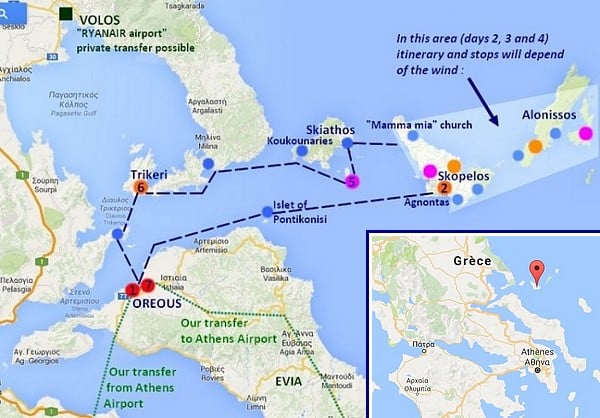 carte croisiere decouverte des sporades