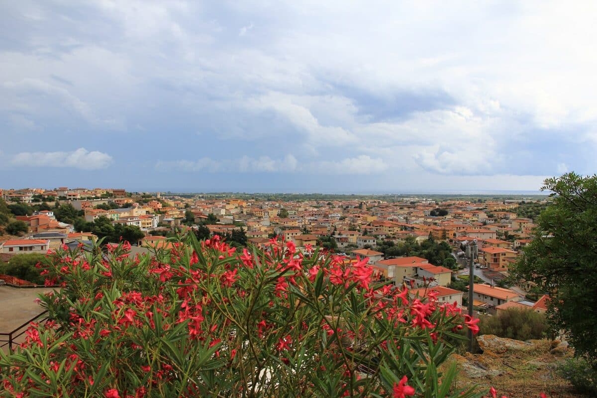 Vue panoramique sur Orosei en Sardaigne.