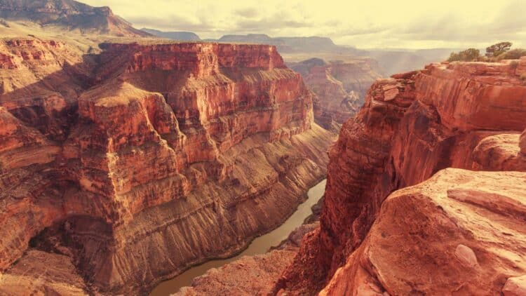 Panorama spectaculaire sur le Grand Canyon dans l'Ouest américain.